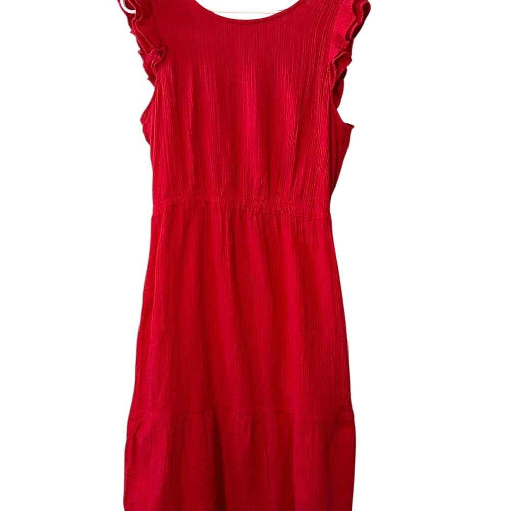 Madison Gray Red Dress 100%cotton made in India